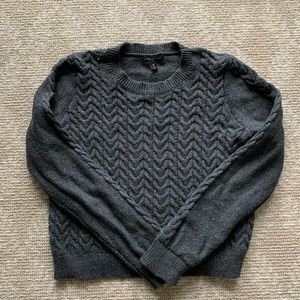 Cropped grey sweater